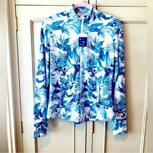 Tommy Bahama  Blue and White Golf and Tennis shirt. 
Brand New with Tags. Size M